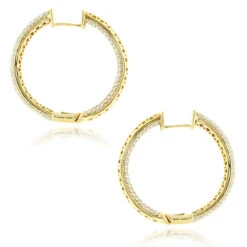 14K Rose Gold Large Inside Out Diamond Hoop Earrings 6ct -H'Hen Sale Store 14k inside out diamond hoop earrings 600ct p 35702 backye