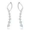 Journey Diamond Earrings For Women 14K White Gold 1.1ct