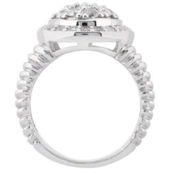 14K White Gold Ladies Cluster Diamond Ring 1 Carat -H'Hen Sale Store 14k ladies cluster diamond ring 1 carat p 35179 additional white