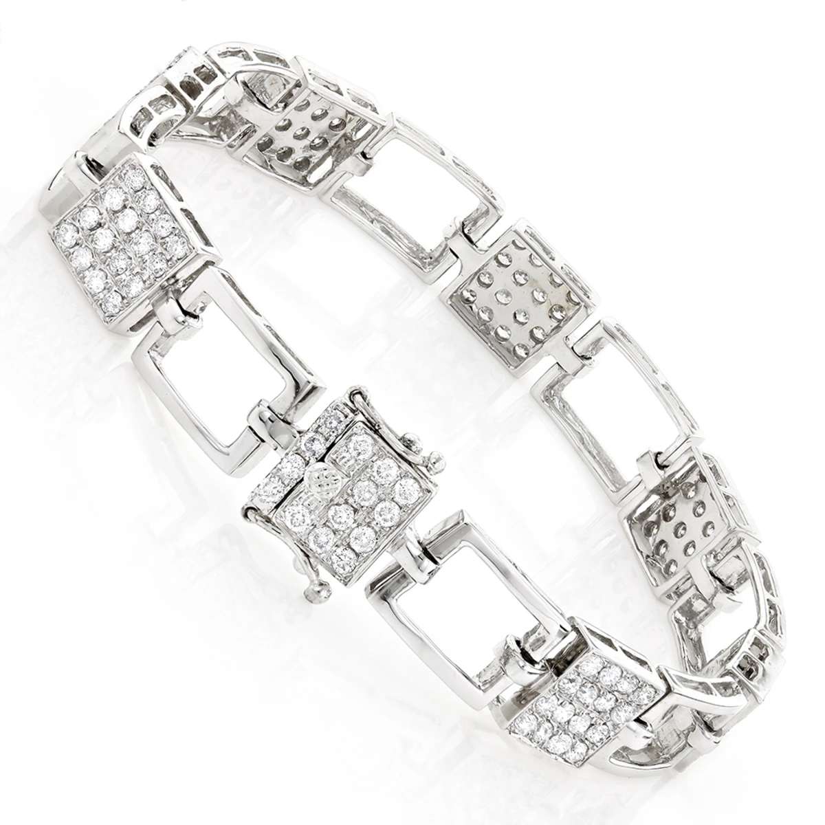 14K White Gold Ladies Diamond Bracelet 2.98ct 6 14K White Gold Ladies Diamond Bracelet 2.98ct - Image 4