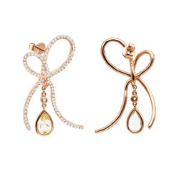 14K White Gold Lemon Quartz Diamond Bow Earrings 1.23ct 9 14K White Gold Lemon Quartz Diamond Bow Earrings 1.23ct -H'Hen Sale Store 14k lemon quartz diamond bow earrings 123ct p 22346 rose