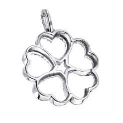 14K White Gold Multi Heart Diamond Pendant For Women Flower Design 0.35ct 11 14K White Gold Multi Heart Diamond Pendant For Women Flower Design 0.35ct -H'Hen Sale Store 14k multi heart diamond pendant 042ct p 22309 backwh