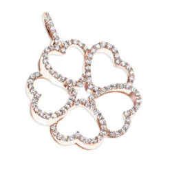 14K White Gold Multi Heart Diamond Pendant For Women Flower Design 0.35ct 10 14K White Gold Multi Heart Diamond Pendant For Women Flower Design 0.35ct -H'Hen Sale Store 14k multi heart diamond pendant 042ct p 22309 ro