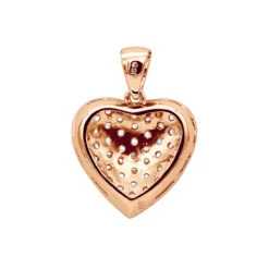 Large 14K White Gold Pave Diamond Heart Pendant 4 Carats 15 Large 14K White Gold Pave Diamond Heart Pendant 4 Carats -H'Hen Sale Store 14k pave large diamond heart pendant 4ct p 22430 backro