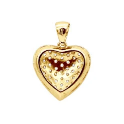 Large 14K White Gold Pave Diamond Heart Pendant 4 Carats 14 Large 14K White Gold Pave Diamond Heart Pendant 4 Carats -H'Hen Sale Store 14k pave large diamond heart pendant 4ct p 22430 backye