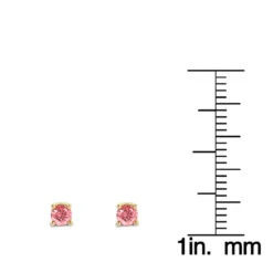 14K Yellow Gold Pink Diamond Stud Earrings 0.2ct -H'Hen Sale Store 14k pink diamond stud earrings 020ct p 35699 rulerye