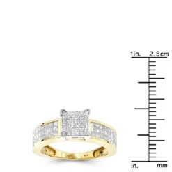 14K Yellow Gold Pre-Set Princess Cut Diamond Engagement Ring 1.1 -H'Hen Sale Store 14k pre set princess cut diamond engagement ring 12 p 224 rulerye