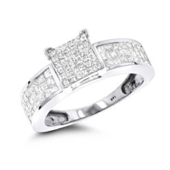 14K Yellow Gold Pre-Set Princess Cut Diamond Engagement Ring 1.1 -H'Hen Sale Store 14k pre set princess cut diamond engagement ring 12 p 224 wh