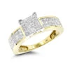 14K Yellow Gold Pre-Set Princess Cut Diamond Engagement Ring 1.1