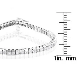 14K White Gold Princess Cut Diamond Tennis Bracelet For Women 4.83ct 13 14K White Gold Princess Cut Diamond Tennis Bracelet For Women 4.83ct -H'Hen Sale Store 14k princess cut diamond tennis bracelet 483ct p 22518 rulerwh
