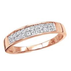 Thin 14K White Gold Princess Cut Diamond Wedding Band 0.75ct 12 Thin 14K White Gold Princess Cut Diamond Wedding Band 0.75ct -H'Hen Sale Store 14k princess cut diamond wedding band 075ct p 38034 ro