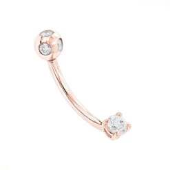 Pure 14K White Gold Belly Ring With Diamonds 0.33ct -H'Hen Sale Store 14k pure gold belly ring with diamonds 033ct p 5864 ro