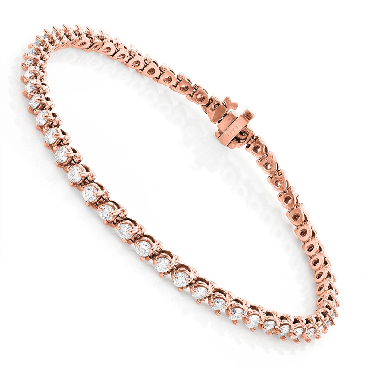 Round G VS Diamond Tennis Bracelet 4.4ct 14K White Gold 5 Round G VS Diamond Tennis Bracelet 4.4ct 14K White Gold - Image 3