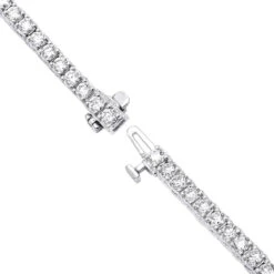 14K White Gold Round Diamond Tennis Bracelet For Women 5 Carats -H'Hen Sale Store 14k round diamond tennis bracelet 5ct p 22422 backwh