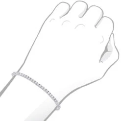 14K White Gold Round Diamond Tennis Bracelet For Women 5 Carats -H'Hen Sale Store 14k round diamond tennis bracelet 5ct p 22422 bodwh