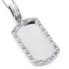 14K White Gold Diamond Dog Tag Pendant 0.22ct -H'Hen Sale Store 14k solid gold diamond dog tag pendant 022ct p 6167 wh