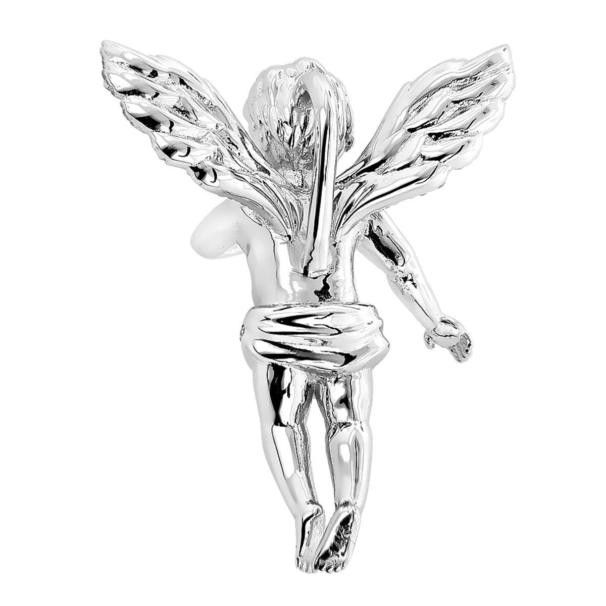 14K White Gold Mini Diamond Angel Pendant 0.7ct Small Baby Angel Charm 6 14K White Gold Mini Diamond Angel Pendant 0.7ct Small Baby Angel Charm - Image 4