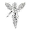 14K White Gold Mini Diamond Angel Pendant 0.7ct Small Baby Angel Charm