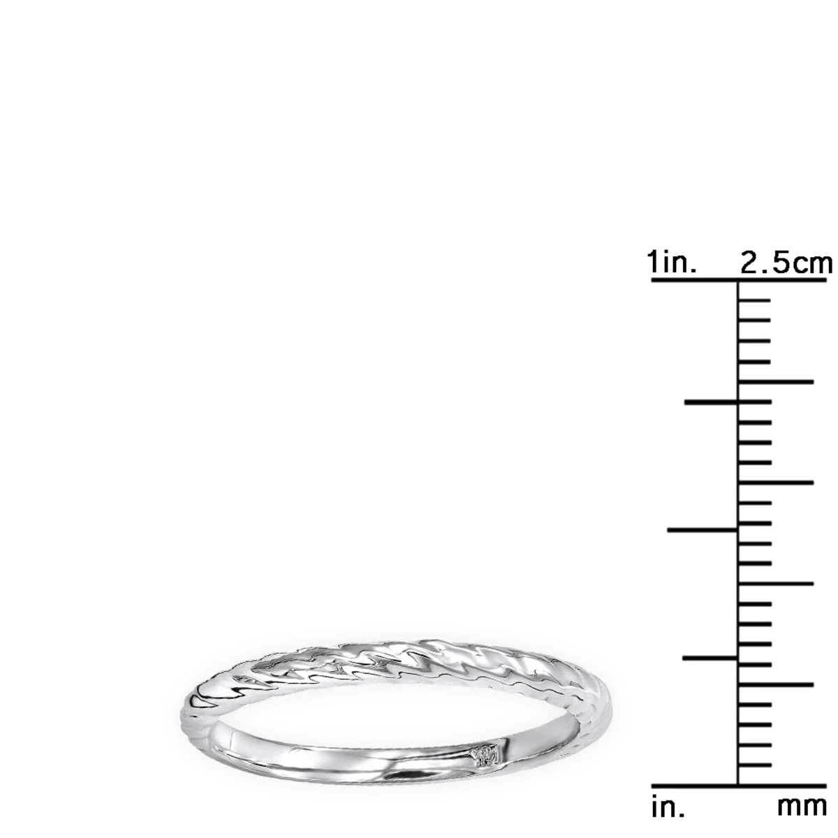 Thin Solid 14K White Gold Wedding Band For Women 10 Thin Solid 14K White Gold Wedding Band For Women - Image 8