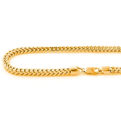 Solid 14K Yellow Gold Franco Chain 4mm 24-40in 3 Solid 14K Yellow Gold Franco Chain 4mm 24-40in