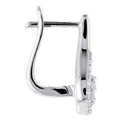 14K White Gold Swirl Diamond Earrings For Women 0.75ct 10 14K White Gold Swirl Diamond Earrings For Women 0.75ct -H'Hen Sale Store 14k swirl diamond earrings 075ct p 22553back