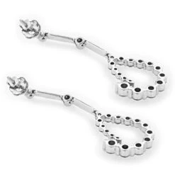 Two Tone 14K White Gold Journey Diamond Earrings 1.30ct -H'Hen Sale Store 14k two tone gold journey diamond earrings 130ct p 155 backwh