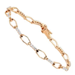 14K White Gold Round Diamond Bracelet For Women 1 Carat 11 14K White Gold Round Diamond Bracelet For Women 1 Carat -H'Hen Sale Store 14k two tone gold round diamond bracelet 125ct p 6304 ro