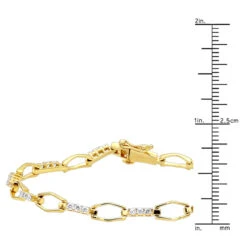 14K White Gold Round Diamond Bracelet For Women 1 Carat 14 14K White Gold Round Diamond Bracelet For Women 1 Carat -H'Hen Sale Store 14k two tone gold round diamond bracelet 125ct p 6304 rulerye