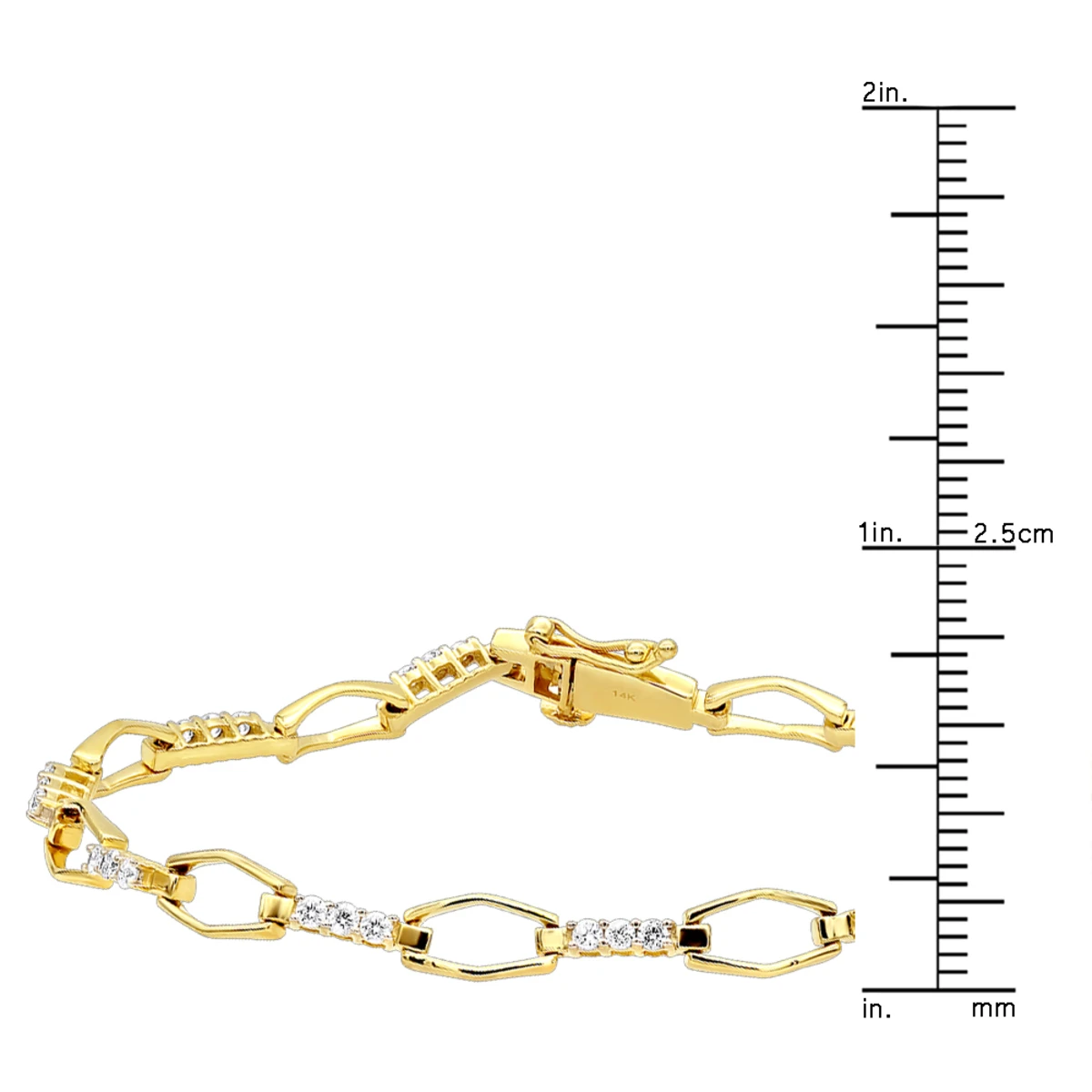 14K White Gold Round Diamond Bracelet For Women 1 Carat 8 14K White Gold Round Diamond Bracelet For Women 1 Carat - Image 6