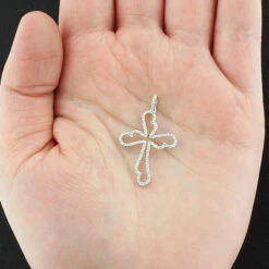 14K White Gold Unique Diamond Cross Pendant 0.32ct 9 14K White Gold Unique Diamond Cross Pendant 0.32ct -H'Hen Sale Store 14k unique diamond cross pendant 032ct p 41782box