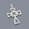 14K White Gold Unique Diamond Cross Pendant 0.34ct -H'Hen Sale Store 14k unique diamond cross pendant 034ct p 41784