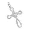 Small 14K White Gold Cross Pendant For Women With Diamonds 0.2ct 2 Small 14K White Gold Cross Pendant For Women With Diamonds 0.2ct -H'Hen Sale Store 14k white gold cross pendant 028ct p 42047 wh