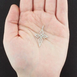 14K White Gold Cross Pendant 0.32ct 9 14K White Gold Cross Pendant 0.32ct -H'Hen Sale Store 14k white gold cross pendant 032ct p 42046box