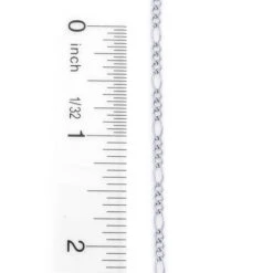 14K White Gold Figaro Chain For Men 2.5mm 22-24in 9 14K White Gold Figaro Chain For Men 2.5mm 22-24in -H'Hen Sale Store 14k white gold figaro chain 25mm 22 24in 3