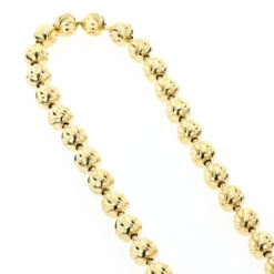 Men's 14K Yellow Gold Moon Cut Bead Chain 5mm 22-40in -H'Hen Sale Store 14k white gold moon cut bead chain 5mm 22 40in backye