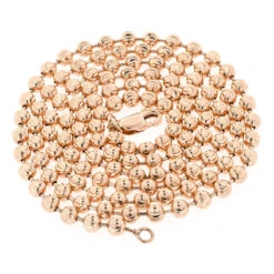 Men's 14K Yellow Gold Moon Cut Bead Chain 5mm 22-40in -H'Hen Sale Store 14k white gold moon cut bead chain 5mm 22 40in ro