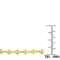 Men's 14K Yellow Gold Moon Cut Bead Chain 5mm 22-40in -H'Hen Sale Store 14k white gold moon cut bead chain 5mm 22 40in rulerye