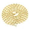 Men's 14K Yellow Gold Moon Cut Bead Chain 5mm 22-40in