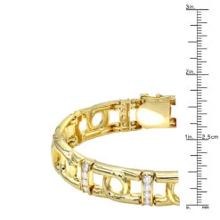 14K White/Yellow Gold Men's Diamond Two-Tone Bracelet 4ct -H'Hen Sale Store 14k white yellow gold mens diamond two tone bracelet 4ct rulerye