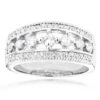 14K White Gold Women's Diamond Wedding Ring 1.54ct