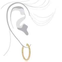 14K Yellow Gold Yellow Diamond Hoop Earrings 2 Carats Inside Out Design By Luxurman -H'Hen Sale Store 14k yellow diamond hoop earrings 2 carats inside out design by luxurman bodye