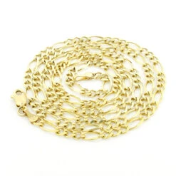 Men's 14K Yellow Gold Figaro Chain 2.5mm 22-24in