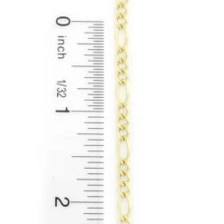 14K Yellow Gold Figaro Chain For Men 4.5mm 22-24in -H'Hen Sale Store 14k yellow gold figaro chain 45mm 22 24in 3