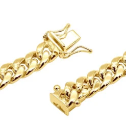 Men's 14K Yellow Gold Miami Cuban Link Curb Chain 8mm Wide 22in-40in Long -H'Hen Sale Store 14k yellow gold miami cuban link curb chain 8mm wide 24in 40in long backye 20200312