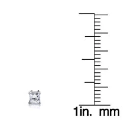 14K Yellow Gold Princess Diamond Stud Earrings 0.25ct -H'Hen Sale Store 14k yellow gold princess diamond stud earrings 025ct p 5648 ruler