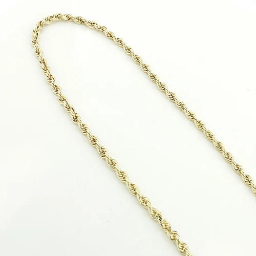 14K Yellow Gold Rope Chain 4mm 22-30in 4 14K Yellow Gold Rope Chain 4mm 22-30in - Image 2