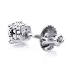 14K Yellow Gold Round Diamond Stud Earrings 0.25ct -H'Hen Sale Store 14k yellow gold round diamond stud earrings 025ct p 5632 backwh