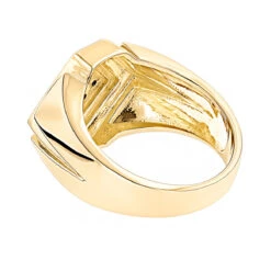 14K Yellow Gold Sapphire Men's Ring By Luxurman 0.27ct -H'Hen Sale Store 14k yellow rose or white gold sapphire mens ring by luxurman 027ct backye