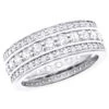 18K White Gold Contemporary Style Diamond Eternity Ring 3.12ct