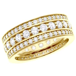 18K White Gold Contemporary Style Diamond Eternity Ring 3.12ct -H'Hen Sale Store 18k contemporary style diamond eternity ring 312ct p 23026 ye